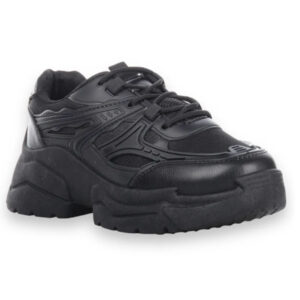 Sneakers μαύρα με ιδιαίτερες λεπτομέρειες