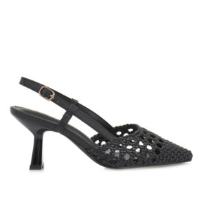 Γυναικείες Γόβες Slingback Seven με Πλεκτό Σχέδιο και Τακούνι U470V3034001