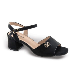 ZakShoes SD30013 Μαύρο Γυναικείο Πέδιλο με Χοντρό Τακούνι